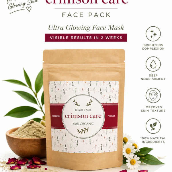 Crimson Care Organic Face Pack – Ultra Glowing Face Mask
